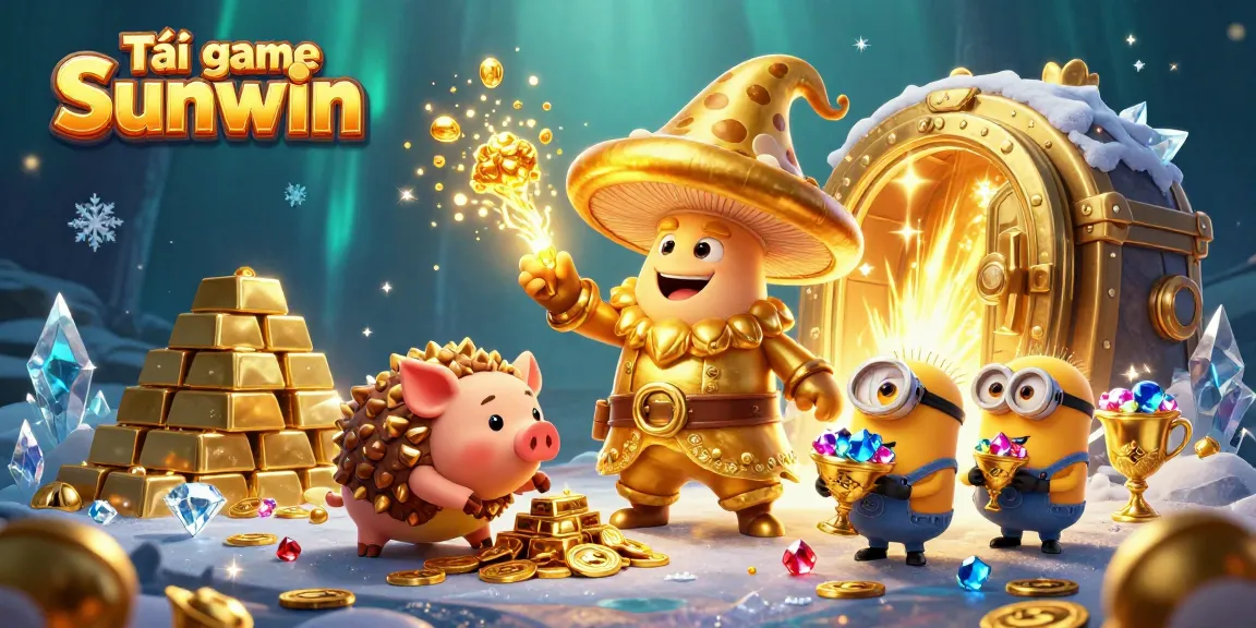 Engage in thrilling casino magic as you tải game Sunwin and uncover treasures with golden wizard and minions.